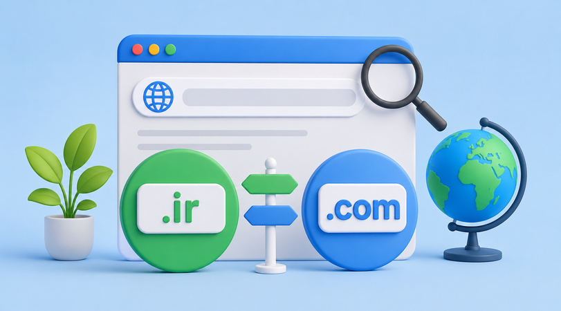 دامنه IR یا COM؛ کدام برای سایت شما مناسب‌تر است؟